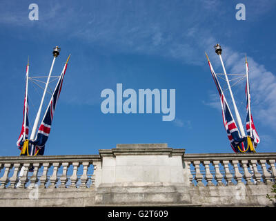 Flags for the Queen's 90th Birthday celebrations Stock Photo