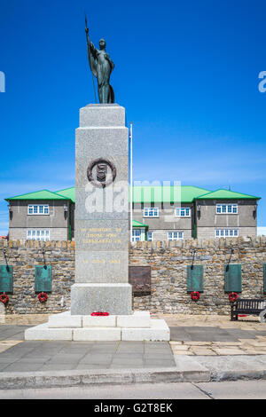 The Liberation Monument in Stanley, East Falklands, Falkland Islands, British Overseas Territory. Stock Photo