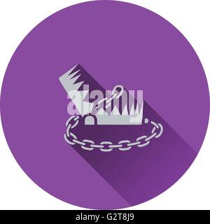 Bear hunting trap icon. Shadow reflection design. Vector illustration ...