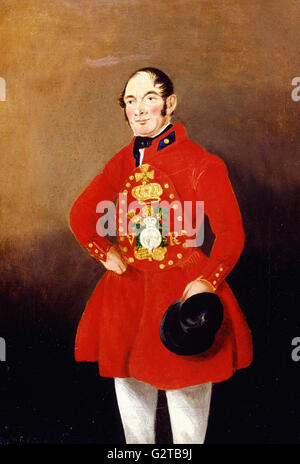 Noble, W.R. - painting; oil on canvas - Portrait of a Royal Bargeman - Stock Photo