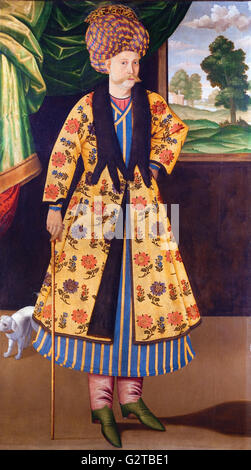 Unknown, Iran, late 17th Century - Portrait of a European Gentleman in Turkish Dress - Stock Photo