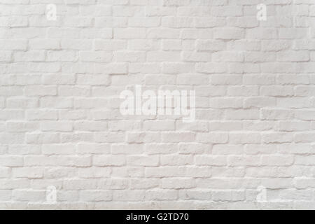 White grunge brick wall background, abstract, texture Stock Photo