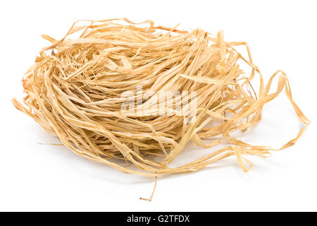 Hank of hemp isolated on white Stock Photo