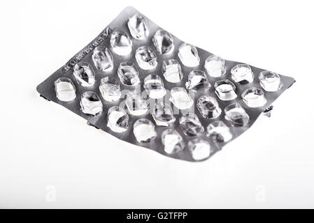 Empty pill blister pack. Stock Photo