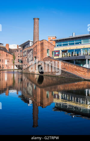 Gas Street canal basin, Birmingham, West Midlands, England, U.K. Stock Photo