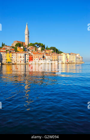 Rovinj town waterfront Stock Photo