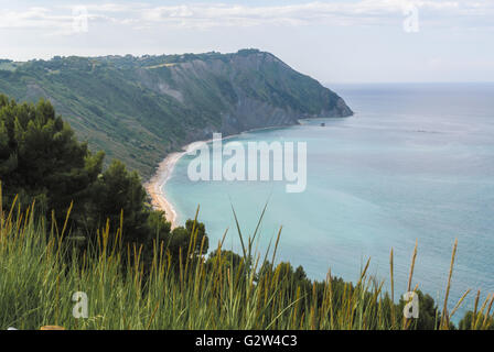 a view of conero beach in marche, italy Stock Photo