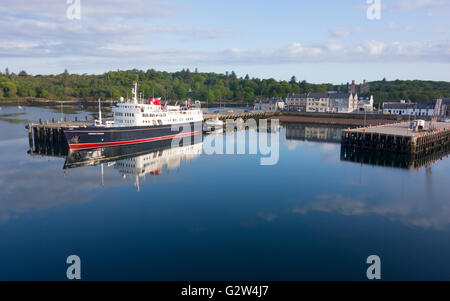 MV Hebridean Princess formally known as the RMS then MV Columba docked at Stornoway Harbour Isle of Lewis Western Isles Scotland Stock Photo