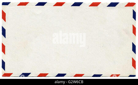Vintage blank air mail envelope with copy space Stock Photo