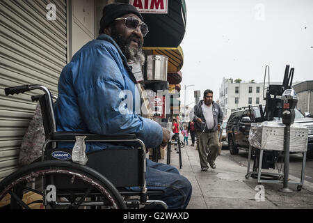 Los Angeles, California, USA. 20th Mar, 2016. RICHARD BROWN, near 3rd & Wall. Left Louisiana fifty years ago and has never regretted it. Thinks LA is the best it's ever been. © Fred Hoerr/ZUMA Wire/Alamy Live News Stock Photo