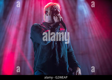 Wembley, London, UK. 03rd June, 2016. Chino Moreno of Deftones performs on stage at the SSE Arena Wembley on June 3, 2016 in London, England Credit:  Michael Jamison/Alamy Live News Stock Photo