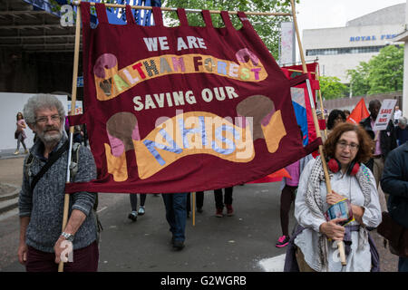 London, UK. 4 June 2016. Student nurses march in London to defend the NHS bursary.David Rowe/Alamy Live news. Stock Photo