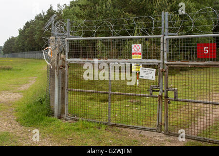 Royal Logistics Corp Deepcut Barracks perimeter fence Stock Photo