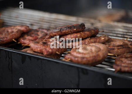 Turin, Italy-June 4: International Street Food, fair dedicated food from Italian and international road at Parco Dora on June 4 in Turin,Italy Stock Photo