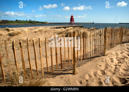 Herd Groyne Lighthouse, South Shields Stock Photo