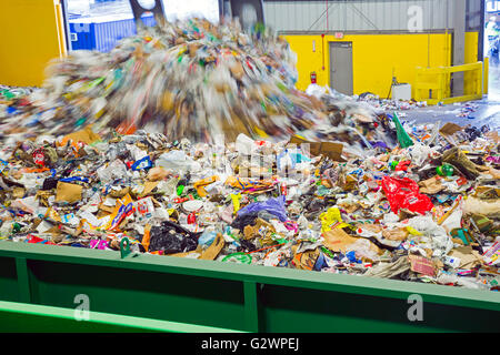 Southfield, Michigan - The ReCommunity materials recovery facility, where recyclable materials are sorted and baled. Stock Photo