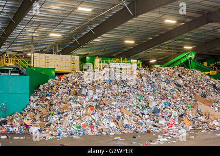 Southfield, Michigan - The ReCommunity materials recovery facility, where recyclable materials are sorted and baled. Stock Photo