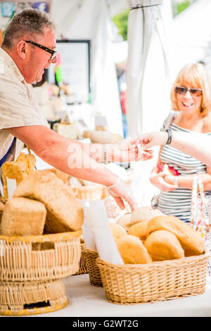 PLYMOUTH, ENGLAND - JUNE 3, 2016 Flavour Fest is bigest outdoor food festival in south-west England. Local farmers and artisan f Stock Photo