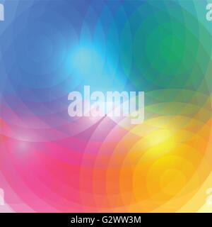 Abstract illustration of brightly colored rainbow circles background. Vector EPS 10 available. Stock Vector