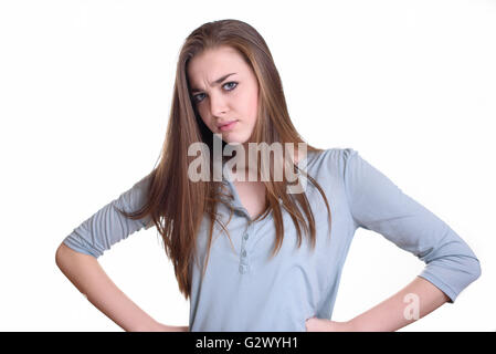 Angry young woman Stock Photo