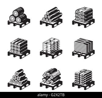 Set of wood vector illustration Stock Vector Image & Art - Alamy