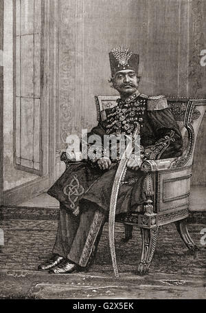 Naser al-Din Shah Qajar aka Nassereddin Shah Qajar, 1831 – 1896.  King of Persia. Stock Photo