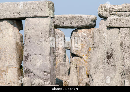 Detail of the Stonehenge stone circle in Wiltshire, England Stock Photo