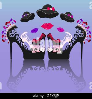 Expanded vector women flat icon set Stock Vector