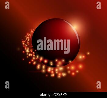 Sphere and sparkles Stock Vector