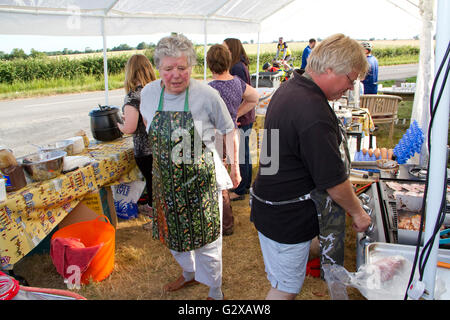 Pop up cafe on the Dunwich Dynamo bicycle ride Stock Photo