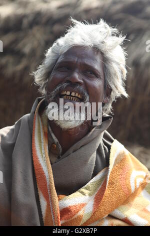 a villager in west bengal giving pose Stock Photo