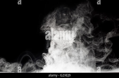 smoke on the black background. Stock Photo