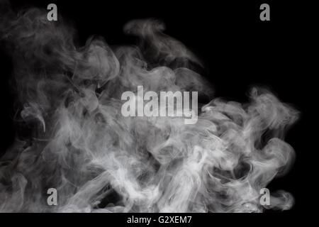 smoke on the black background. Stock Photo