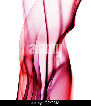 red smoke lines on the white background. Stock Photo