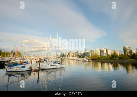 The Vancouver Marina from Stanley Park Stock Photo