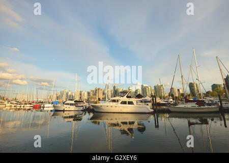 The Vancouver Marina from Stanley Park Stock Photo