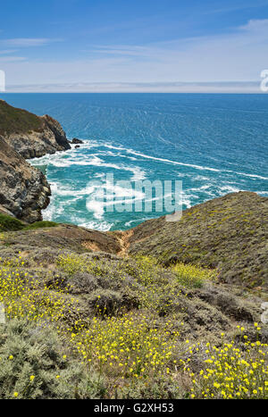 view from Devil's Slide Coastal Trail of wave clouds, near Half Moon ...