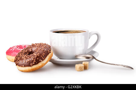 cup sugar donut isolated on white background Stock Photo