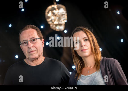 Crime novelist Peter James and his wife Lara at home in Sussex. Stock Photo