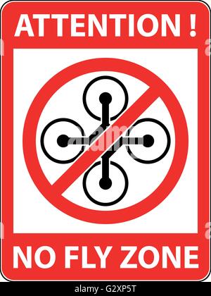 No drone, multicopter prohibited symbol. Vector. Stock Vector