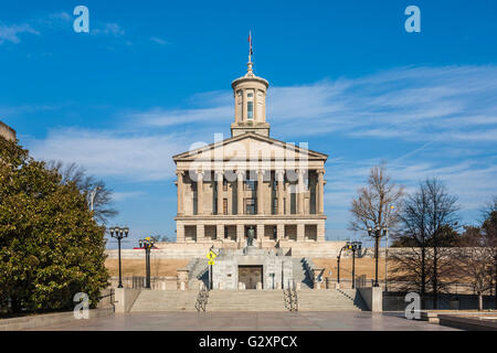 Tennessee state capitol building in downtown Nashville, Tennessee Stock Photo