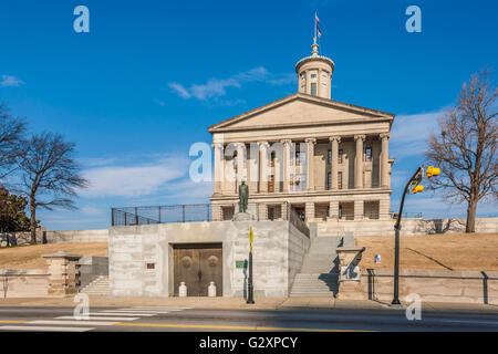 Tennessee state capitol building in downtown Nashville, Tennessee Stock Photo