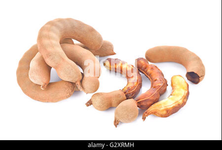 Sweet tamarind on a white background Stock Photo