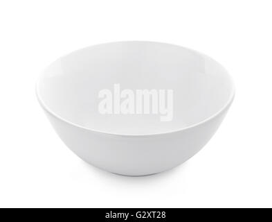 empty White bowl isolated on white background Stock Photo