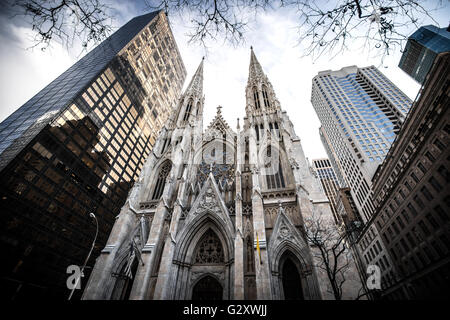 St Patricks Cathedral in downtown Manhattan, New York City Stock Photo