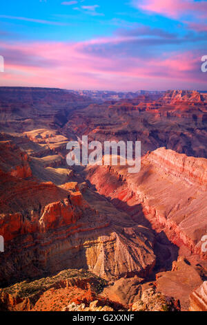 Amazing Sunrise Image of the Grand Canyon taken from Mather Point Stock Photo