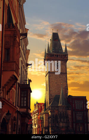 Most mystical and mysterious city in Europe. Prague through the eyes of birds Stock Photo
