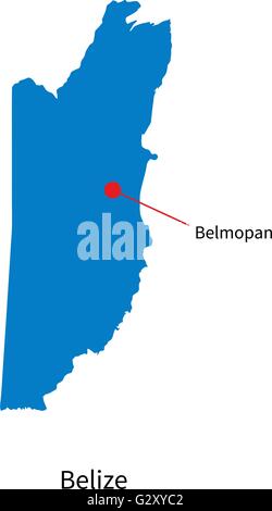 Belmopan City (Belize) map vector illustration, scribble sketch City of ...