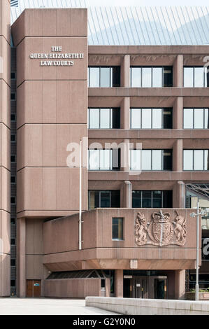The Queen Elizabeth II Law Courts contain Liverpool Crown Court, the District Probate Registry and Youth Court. Stock Photo