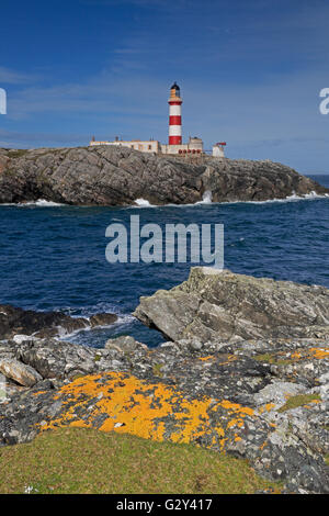 Eilean Glas Lighthouse on the Isle of Scalpay Outer Hebrides Stock Photo